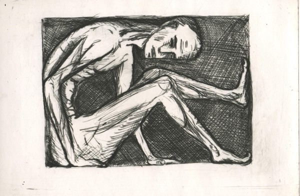 Homme en boîte (plexiglass)