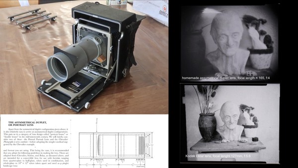 Homemade lens (assymetrical duplet, from 'Primitive Photography, Alan Greene', on a 4x5 speedgraphic camera, 4x5 photo paper